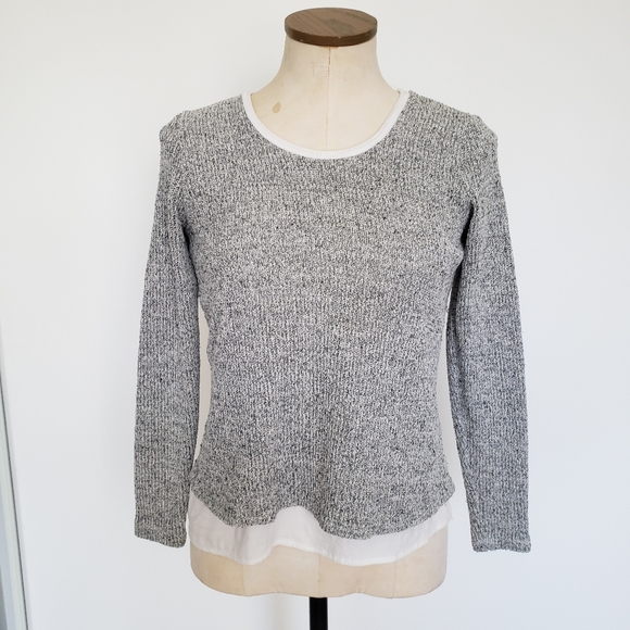 Zara Grey & White Knit Sweater - Picture 1 of 5